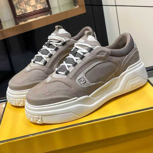 Fendi Force Full Grain Leather Platform Low Sneakers with FF Jacquard Logo Detail 펜디 포스 풀그레인 레더 플랫폼 로우 스니커즈 FF 자카드 로고 디테일 5cm