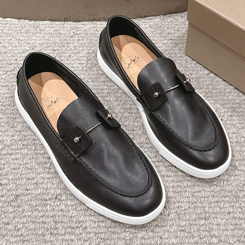 Christian Louboutin Chambeliboat Calfskin Leather Loafer with Metal Buckle Strap Rubber Sole Detail 크리스찬루부탱 샴벨리보트 카프스킨 레더 로퍼 메탈 버클 스트랩 러버솔 디테일 3cm