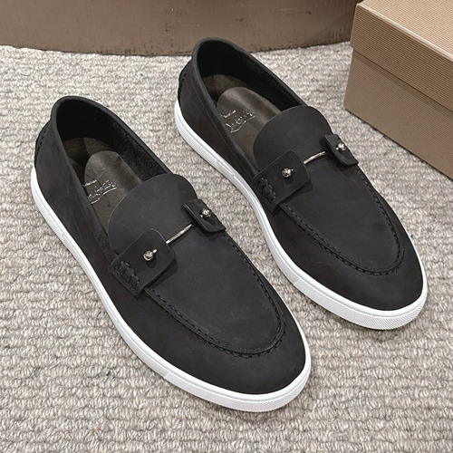Christian Louboutin Chambeliboat Calfskin Leather Boat Loafer with Metal Buckle Strap Rubber Sole Detail 크리스찬루부탱 샴벨리보트 카프스킨 레더 보트 로퍼 메탈 버클 스트랩 러버솔 디테일 3cm