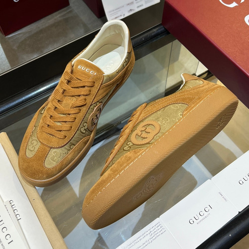 Gucci German Trainer Leather Mesh Suede Low Sneakers with Embossed Logo TPU Sole Detail 구찌 저먼 트레이너 레더 메쉬 스웨이드 로우 스니커즈 엠보싱 로고 TPU 솔 디테일 3cm