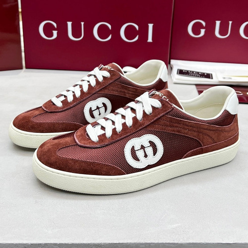 Gucci German Trainer Calfskin Leather Mesh Low Sneakers with Embossed Logo TPU Sole Detail 구찌 저먼 트레이너 카프스킨 레더 메쉬 로우 스니커즈 엠보싱 로고 TPU 솔 디테일 3cm