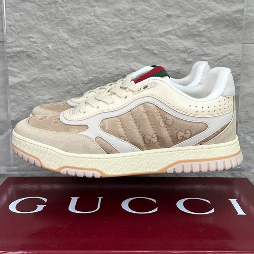 Gucci Double G Calfskin Leather High Low Sneakers with Distressed Cutout Panel TPU Sole Detail 구찌 더블G 카프스킨 레더 하이로우 스니커즈 디스트레스드 컷아웃 패널 TPU 솔 디테일 3cm