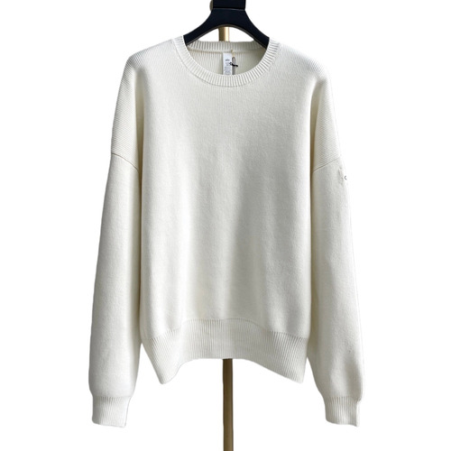 Alo Yoga Arm Logo Knit Sweater Crewneck Loose Fit Polyester 알로요가 암 로고 니트 스웨터 크루넥 루즈핏 폴리에스터 60107