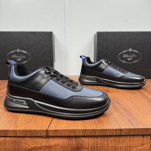 Prada Smooth Calfskin Nylon Low Sneakers with Metal Eyelet Logo Detail 프라다 스무스 카프스킨 나일론 로우 스니커즈 메탈 아일렛 로고 디테일 4.0cm