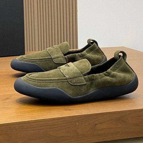 Prada Full Grain Calfskin Slip-On Low Sneakers with EVA TPU Sole Detail 프라다 풀그레인 카프스킨 슬립온 로우 스니커즈 EVA TPU 솔 디테일 4.0cm