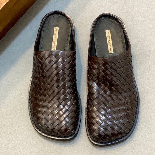 Bottega Veneta Intrecciato Calfskin Mule Slippers with Woven Detail 보테가베네타 인트레치아토 카프스킨 뮬 슬리퍼 위빙 디테일 2.5cm
