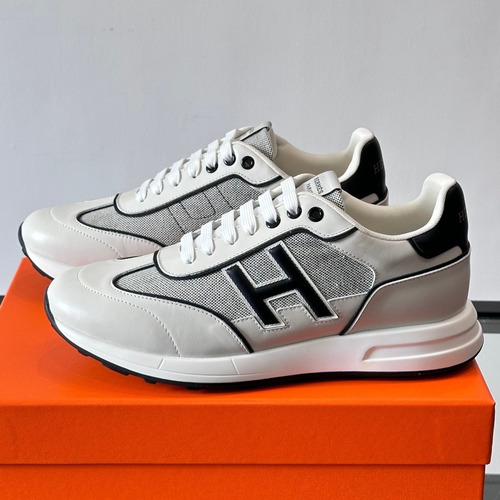 Hermes Calfskin Mesh Low Sneakers with H Logo Detail 에르메스 카프스킨 메쉬 로우 스니커즈 H 로고 디테일 4.5cm