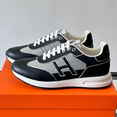Hermes Calfskin Mesh Low Sneakers with H Logo Detail 에르메스 카프스킨 메쉬 로우 스니커즈 H 로고 디테일 4.5cm
