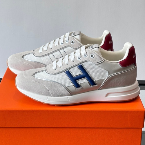 Hermes Calfskin Mesh Low Sneakers with H Logo Detail 에르메스 카프스킨 메쉬 로우 스니커즈 H 로고 디테일 4.5cm