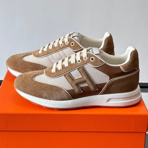 Hermes Calfskin Mesh Low Sneakers with H Logo Detail 에르메스 카프스킨 메쉬 로우 스니커즈 H 로고 디테일 4.5cm