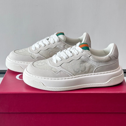 Gucci Screener Calfskin Low Sneakers with Web Stripe Double G Detail 구찌 스크리너 카프스킨 로우 스니커즈 웹 스트라이프 더블 G 디테일 3.5cm