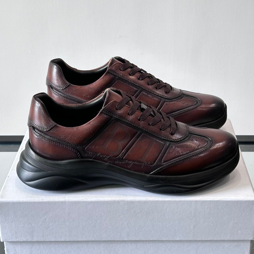 Berluti Calfskin Low Sneakers with Embossed Logo Detail 벨루티 카프스킨 로우 스니커즈 엠보싱 로고 디테일 4.5cm