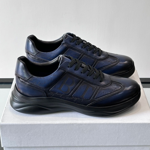 Berluti Calfskin Low Sneakers with Embossed Logo Detail 벨루티 카프스킨 로우 스니커즈 엠보싱 로고 디테일 4.5cm