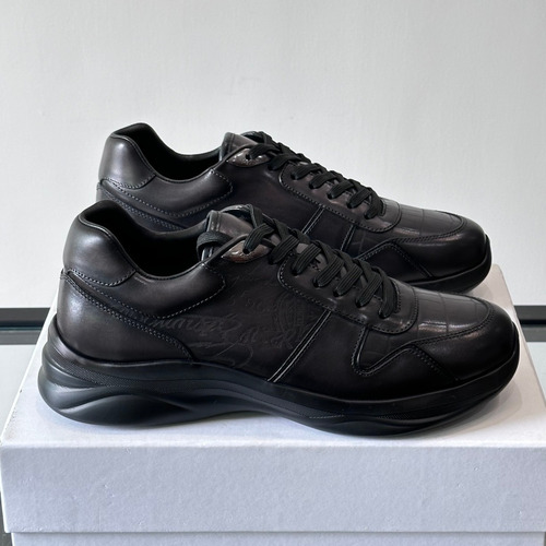 Berluti Calfskin Low Sneakers with Embossed Logo Detail 벨루티 카프스킨 로우 스니커즈 엠보싱 로고 디테일 4.5cm