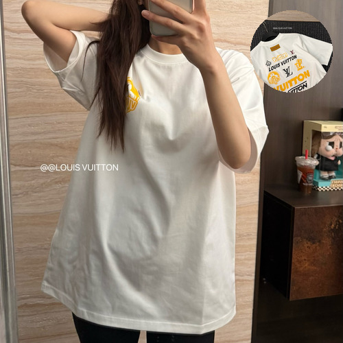 Louis Vuitton 2026 S/S High Density Cotton Embroidered Logo T-Shirt 루이비통 2026SS 고밀도 코튼 자수 로고 티셔츠
