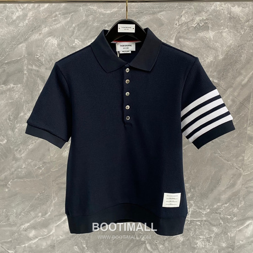 Thom Browne 2026 S/S Cotton Waffle Knit Button Polo T-Shirt 톰브라운 2026SS 코튼 와플 니트 버튼 폴로 티셔츠