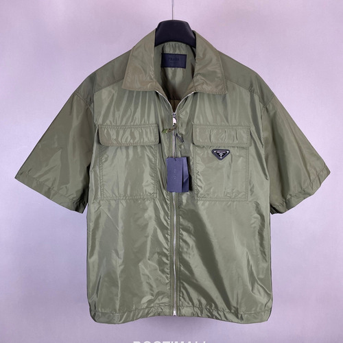 Prada 2026 S/S Recycled Nylon Zip Drawstring Shirt 프라다 2026SS 재생 나일론 집업 드로스트링 셔츠