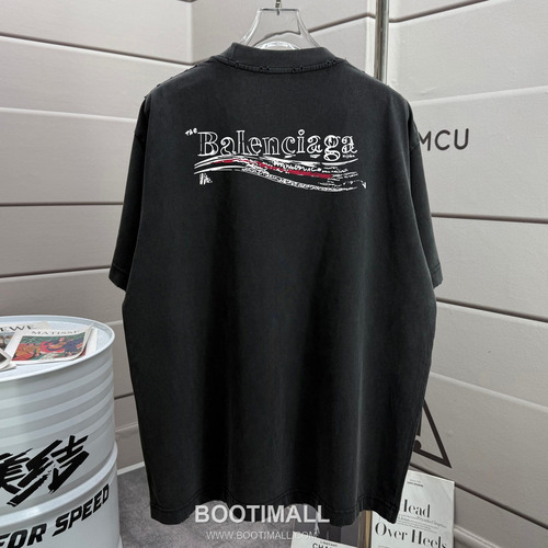 Balenciaga 2026 S/S Cotton Distressed Washed T-Shirt 발렌시아가 2026SS 코튼 디스트로이드 워싱 티셔츠