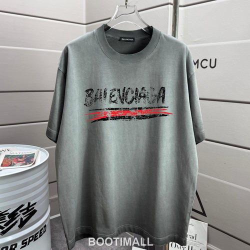 Balenciaga 2026 S/S Cotton Distressed Washed T-Shirt 발렌시아가 2026SS 코튼 디스트로이드 워싱 티셔츠