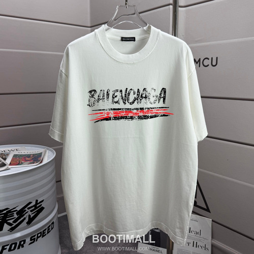 Balenciaga 2026 S/S Cotton Distressed Washed T-Shirt 발렌시아가 2026SS 코튼 디스트로이드 워싱 티셔츠