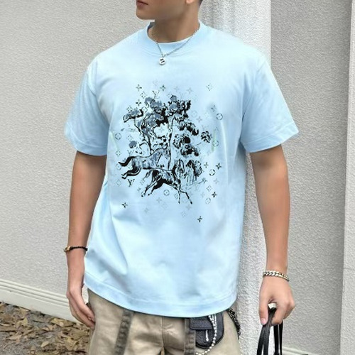 Louis Vuitton 2026 S/S Cotton Letter Logo Print T-Shirt 루이비통 2026SS 코튼 레터 로고 프린트 티셔츠