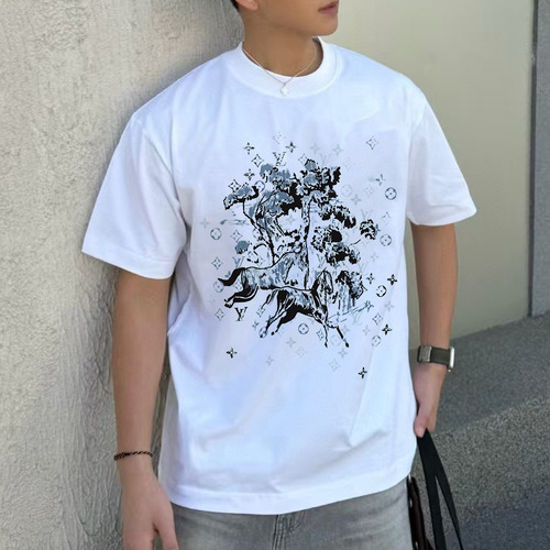 Louis Vuitton 2026 S/S Cotton Letter Logo Print T-Shirt 루이비통 2026SS 코튼 레터 로고 프린트 티셔츠