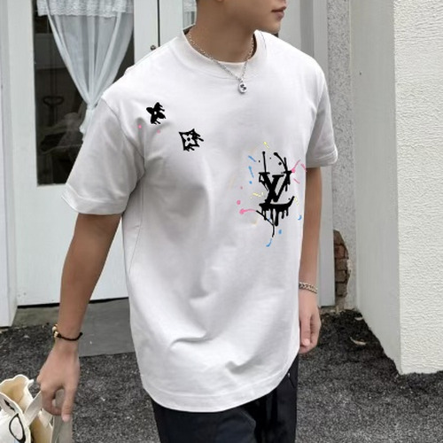 Louis Vuitton 2026 S/S Cotton Letter Logo Print T-Shirt 루이비통 2026SS 코튼 레터 로고 프린트 티셔츠