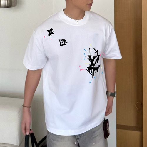 Louis Vuitton 2026 S/S Cotton Letter Logo Print T-Shirt 루이비통 2026SS 코튼 레터 로고 프린트 티셔츠