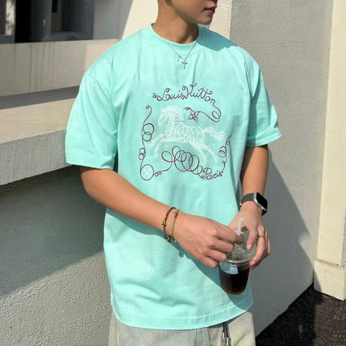 Louis Vuitton 2026 S/S Cotton Letter Logo Print T-Shirt 루이비통 2026SS 코튼 레터 로고 프린트 티셔츠