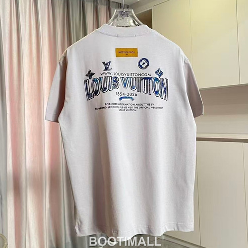Louis Vuitton 2026 S/S Cotton Letter Logo Print T-Shirt 루이비통 2026SS 코튼 레터 로고 프린트 티셔츠