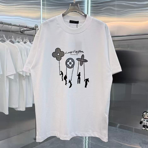 Louis Vuitton 2026 S/S Cotton Silicone Logo T-Shirt 루이비통 2026SS 코튼 실리콘 로고 티셔츠