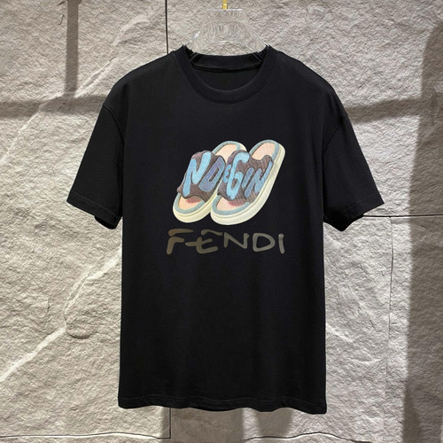Fendi 2026 S/S Cotton Logo Design T-Shirt 펜디 2026SS 코튼 로고 디자인 티셔츠