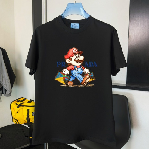 Prada 2026 S/S Cotton Double-Yoke T-Shirt 프라다 2026SS 코튼 더블 요크 티셔츠