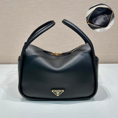 Prada Calfskin Tote Bag with Double Handle and Detachable Strap 프라다 카프스킨 더블 핸들 탈부착 스트랩 토트백 1BA451 25cm