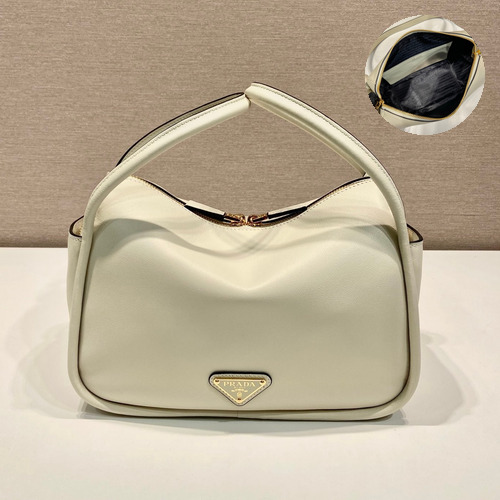 Prada Calfskin Tote Bag with Double Handle and Detachable Strap 프라다 카프스킨 더블 핸들 탈부착 스트랩 토트백 1BA451 25cm