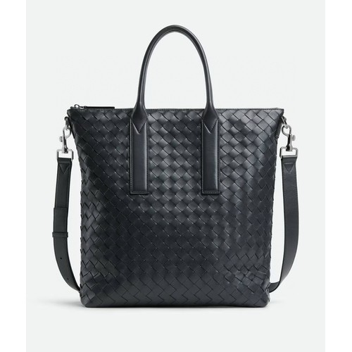 Bottega Veneta Intrecciato Calfskin Leather Black Top Handle Crossbody Tote Bag 보테가베네타 인트레치아토 카프스킨 레더 블랙 탑핸들 크로스바디 토트백 20191780 39cm