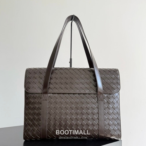 Bottega Veneta Intrecciato Calfskin Leather Black Portfolio Briefcase Bag 보테가베네타 인트레치아토 카프스킨 레더 블랙 포트폴리오 브리프케이스백 20191880 41cm