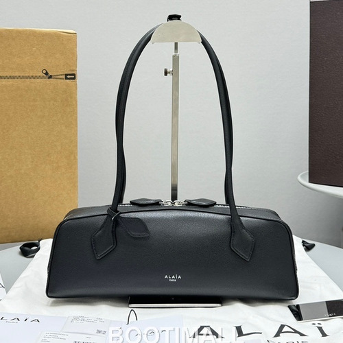 Alaïa Le Teckel Suede Leather Top Handle Shoulder Bag 알라이아 르 테켈 스웨이드 레더 블루 탑핸들 숄더백 4401 32cm