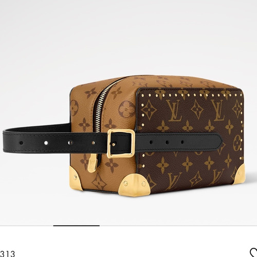 Louis Vuitton Locker Dopp Kit Monogram Coated Canvas Clutch Pouch 루이비통 로커 도프 키트 모노그램 코팅 캔버스 브라운 클러치 파우치 M29313 19cm