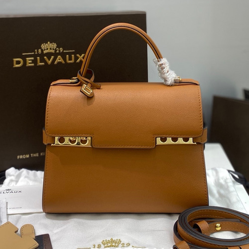 델보 템페트 스위프트 레더 베이지 스트랩 플랩 핸드백 Delvaux Tempete Swift Leather Beige Strap Flap Handbag 99135066 21cm