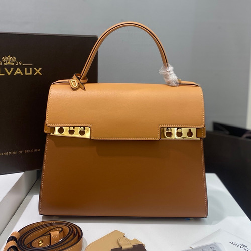 델보 템페트 MM 스위프트 카프스킨 베이지 스트랩 플랩 핸드백 Delvaux Tempete MM Swift Calfskin Beige Strap Flap Handbag 99150066 28cm