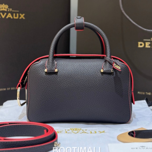 델보 쿨 박스 미니 카프스킨 옐로우 스트랩 D링 지퍼 토트 핸드백 Delvaux Cool Box Mini Calfskin Yellow Strap D Ring Zip Tote Handbag 99120066 22cm