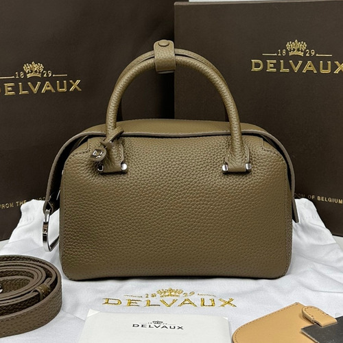 델보 쿨 박스 미니 카프스킨 옐로우 스트랩 D링 지퍼 토트 핸드백 Delvaux Cool Box Mini Calfskin Yellow Strap D Ring Zip Tote Handbag 99120066 22cm