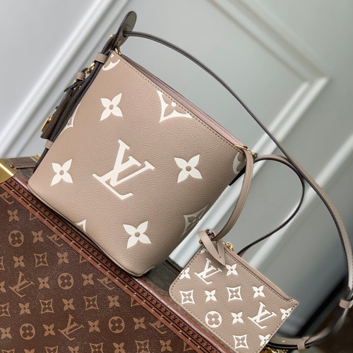 루이비통 올인 BB 모노그램 앙프렝뜨 레더 그레이 토트백 Louis Vuitton All In BB Monogram Empreinte Leather Grey Tote Bag M13045 16cm