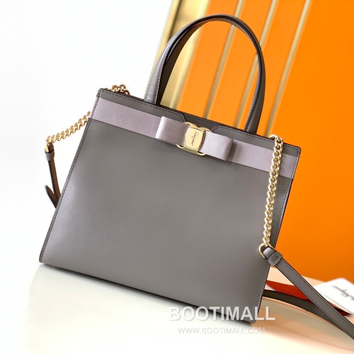 페라가모 카프스킨 바라 리본 토트백 Ferragamo Calfskin Vara Bow Tote Bag 21/1290 25cm