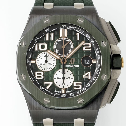 오데마피게 로열오크오프쇼어 스틸 크로노그래프 다크그린다이얼 오토매틱 Audemars Piguet Royal Oak Offshore Steel Chronograph Black Dial Automatic 26400 44mm