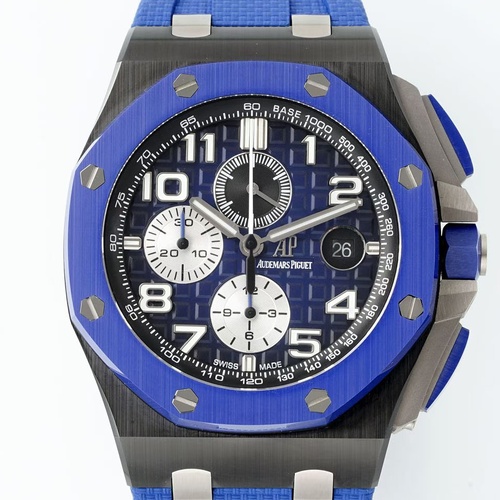 오데마피게 로열오크오프쇼어 스틸 크로노그래프 블루다이얼 오토매틱 Audemars Piguet Royal Oak Offshore Steel Chronograph Black Dial Automatic 26400 44mm