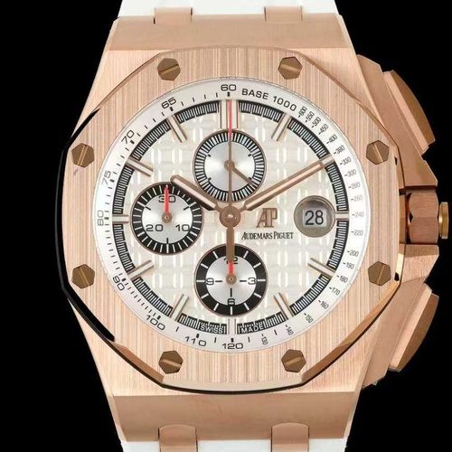 오데마피게 로열오크오프쇼어 스틸 크로노그래프 화이트골드다이얼 오토매틱 Audemars Piguet Royal Oak Offshore Steel Chronograph Black Dial Automatic 26400 44mm