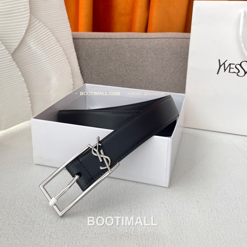 Saint Laurent 생로랑 2023 LADY 벨트 실버버클 폭 3cm