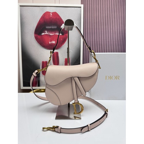 디올 새들 레더 CD로고 라지 숄더백 Dior Saddle Leather CD Logo Black Large Shoulder Bag 24cm